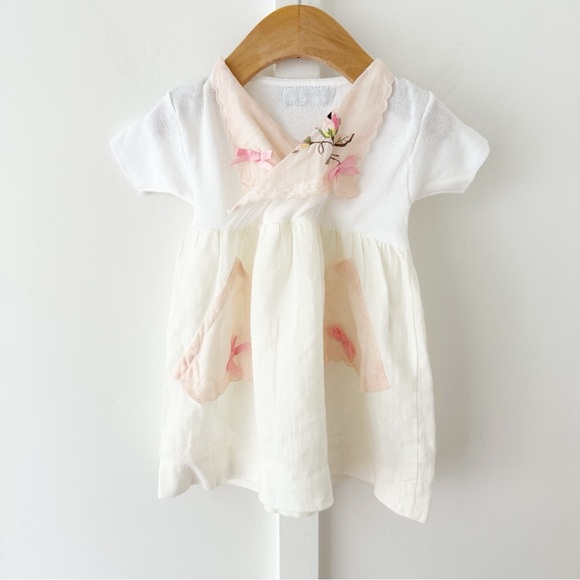jackie spicer Other - JACKIE SPICER white girls handmade handkerchief dress